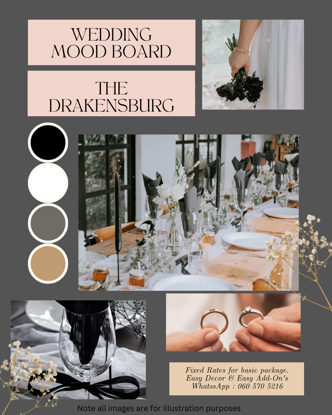 Booking Request Only -Micro Wedding Deco - The Drakensburg (22 Pax)