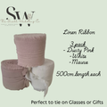 Mix Linen Ribbon - Protea Theme - Pink's