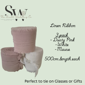 Mix Linen Ribbon - Protea Theme - Pink's