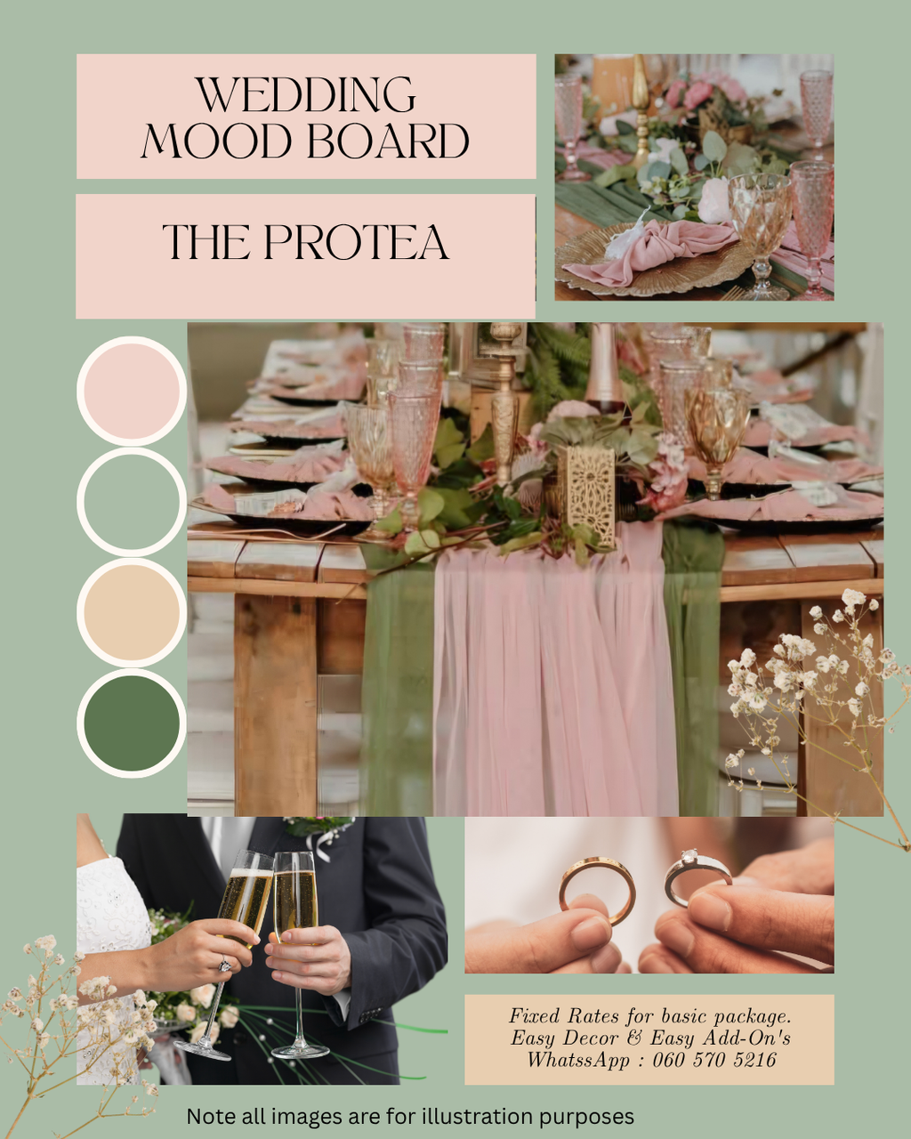 Booking Request ONLY - Micro Wedding Deco - The Protea (22 Pax)